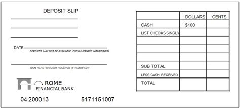 A register is not called a till. Printable Free Deposit Slip Template and Examples for Bank ...