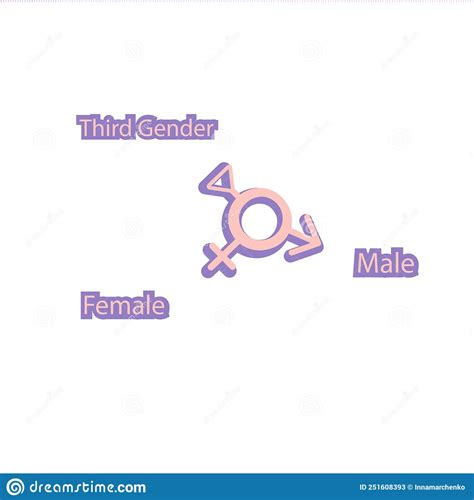 Vector Illustration Set Of Gender Symbols Male Female And Third Sex Stock Vector Illustration