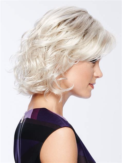 Platinum Blonde Synthetic Lace Front Bob Wavy Wigs