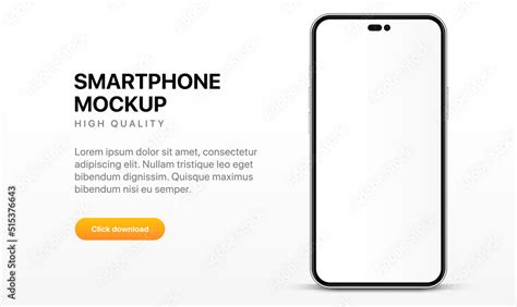 Realistic Smartphone Mockup Isolated With Transparent Screens Smart