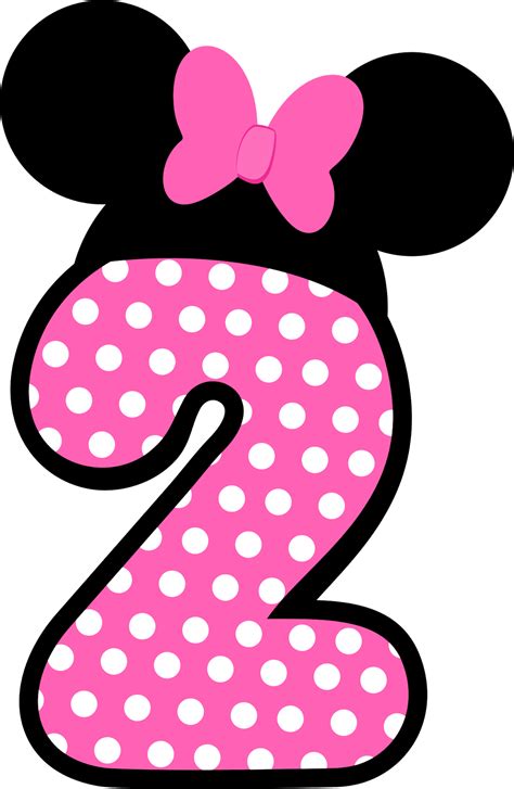 One Clipart Minnie Mouse Numero 1 Minnie Png Free Transparent Images