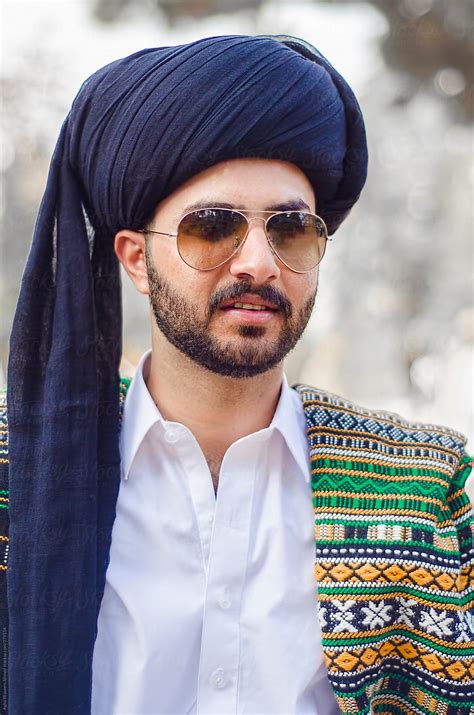With Glasses And Black Turban By Stocksy Contributor Agha Waseem