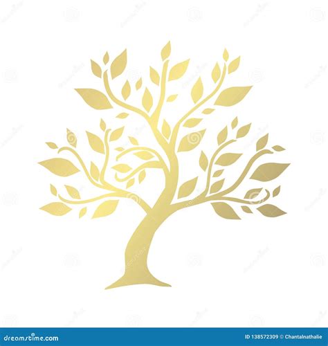 Decorative Golden Tree Stock Vector Illustration Of Eps10 138572309
