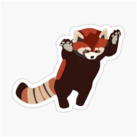 Jumping Red Panda Sticker For Sale By Winston09 Redbubble