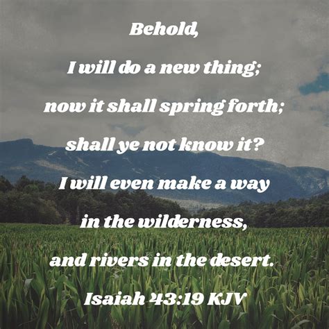 Isaiah 4319 Kjv Faith Verses Rivers In The Desert Isaiah 43 19