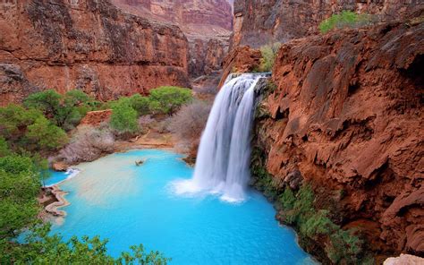 Background Blue And Green : Canyon Grand Falls Arizona Havasu Desktop