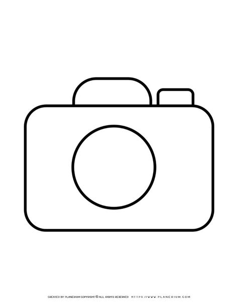 Camera Outline Free Printable Template Planerium Template