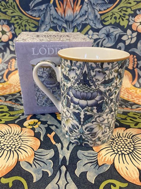 William Morris Tea T Set Lodden Fine China Mug Tray Etsy