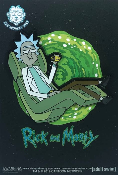 Sep199054 Rick And Morty Floating Rick Chair Pin Previews World