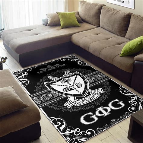 Groove Phi Groove Social Fellowship 1962 Logo Owned Floral Pattern RUG ...