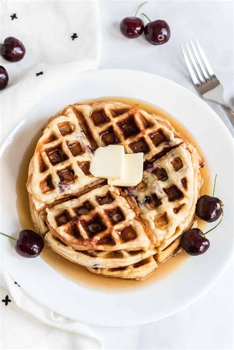 Fruity And Fluffy This Sweet Cherry Waffles Recipe Is A Delicious