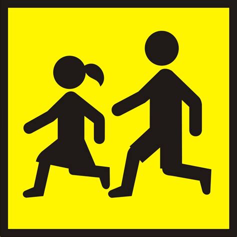 Znak Uwaga Dzieci Znaki Bezpieczeństwa Znaki Ewakuacyjne Tablice Bhp