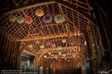 15 gorgeous lighting ideas for outdoor weddings. Large Barn Fairy Light Canopy. Lighting by Oakwood Events ...