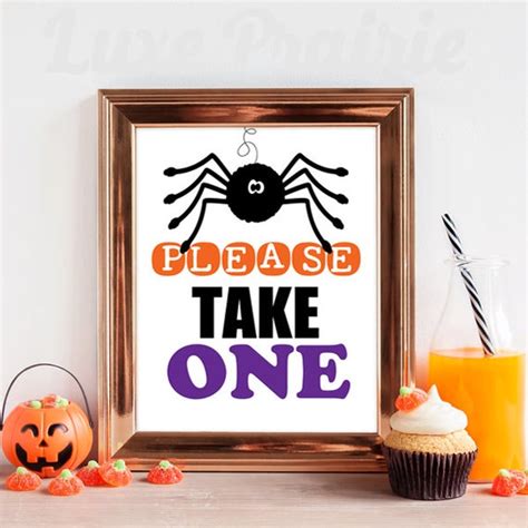 Printable Please Take One Sign Please Take Treat By