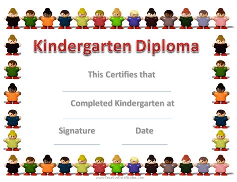 Free Custom Kindergarten Graduation Certificates Throughout 10