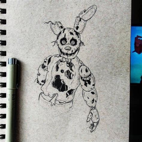 Springtrap Redraw D Fivenightsatfreddys Fnaf Drawings Sketches