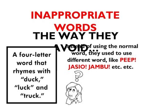 Inappropriate Words