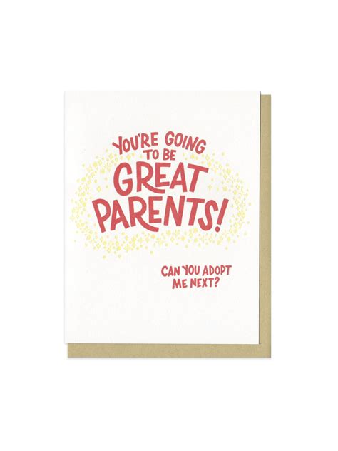 Youre Going To Be Great Parents Greeting Card Home