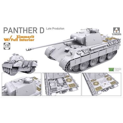 Panther Ausf D Late Production W Zimmerit Full Interior Kit Takom
