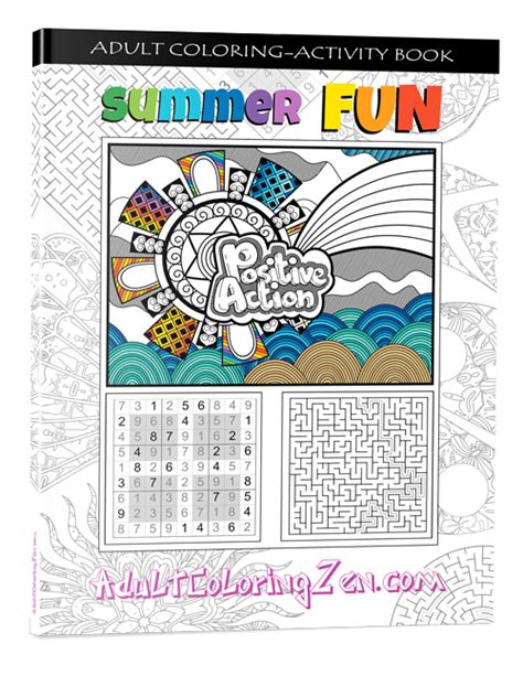 Summer Fun Adult Coloring Zen