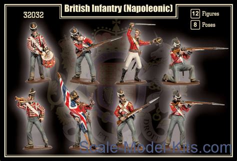 British Infantry Napoleonic Mars Figures Plastic Scale Model Kit In 1
