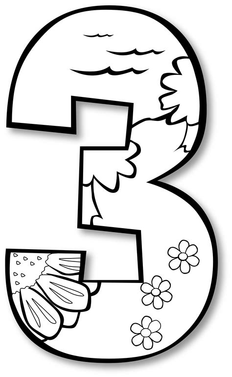 Black And White Numbers 1 Clipart Clipart Kid Image 37885