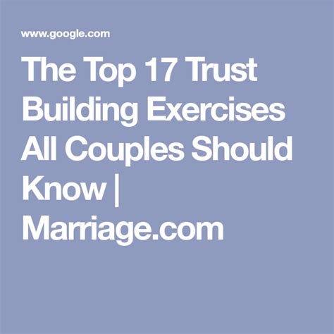 The Top Trust Building Exercises All Couples Should Know Marriage Com Couples Counseling