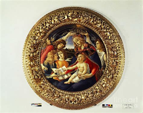 Madonna Del Magnificat And Five Angels Painting By Sandro Botticelli