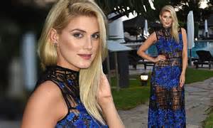 Ashley James Flaunts Her Curves In Semi Sheer Gown At Global T Gala
