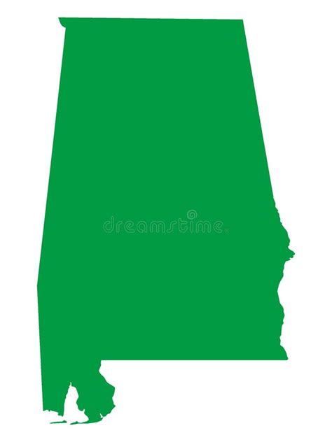 Green Map Of Us State Of Alabama Stock Vector Illustration Of Arizona