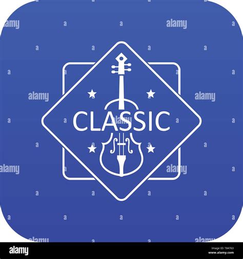 Violin Icon Blue Vector Stock Vector Image And Art Alamy