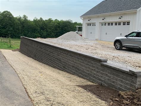 Driveway Boosting Retaining Wall Wirth Services Inc Germantown
