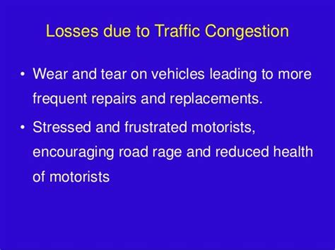 Traffic Congestion Costs Powerpoint Presentation