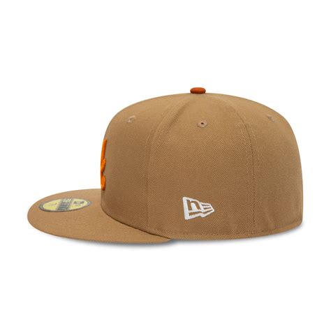 Official New Era Mlb Fall Atlanta Braves Light Brown 59fifty Fitted Cap