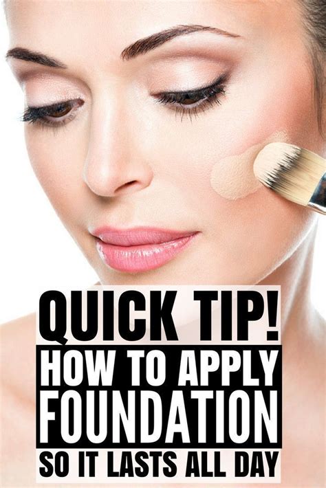 beauty tip how to apply foundation so it lasts all day how to apply foundation makeup