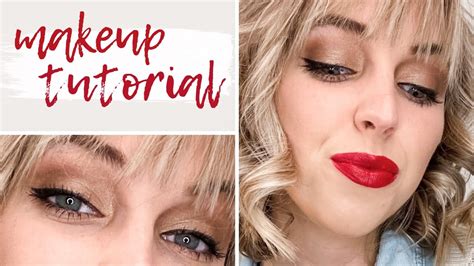 Classic Red Lip Holiday Makeup Look Tutorial Clean Living Mom Youtube