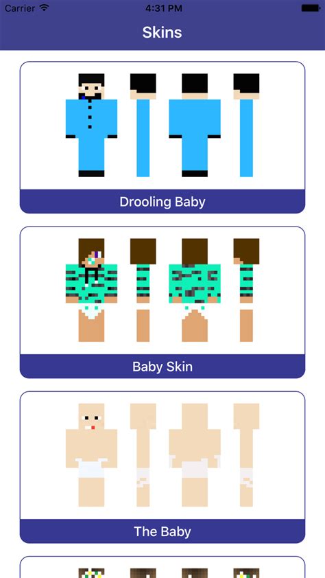 Baby Skins For Minecraft Pe Boy Girl Skinseed لنظام Iphone تنزيل