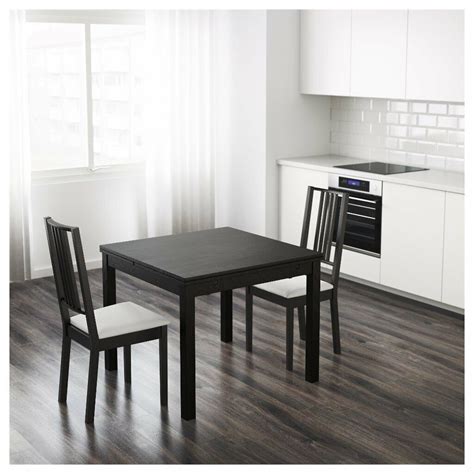 Ikea Bjursta Extendable Dining Table 90 129 168 X 90cm Black