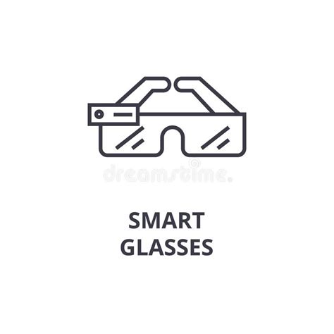 Smart Glasses Vector Line Icon Linear Concept Outline Sign Symbol