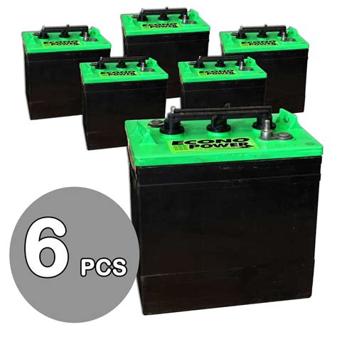 6x Econopower Gc2 Xhd 6v 232ah Reconditioned Flooded Lead Acid Batteries