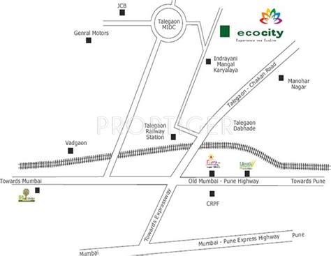 Image Of Location Map Of Namrata Group Eco City Talegaon Dabhade Pune