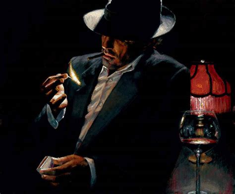 Man Lighting A Cigarette Ii Painting Fabian Perez Art