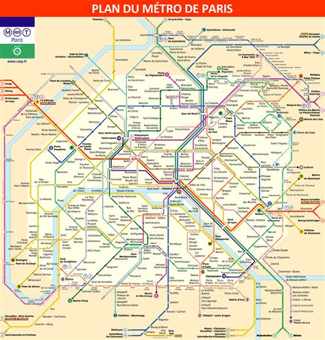 Paris Métro Metro Maps Lines Routes Schedules