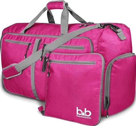 extra large duffle bag with pockets waterproof duffel bag for women and men pink amazon ca