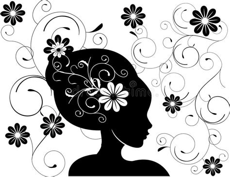 Abstract Women Love Flowers Illustration Stock Vector Illustration Of