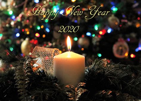 Happy New Years Candle And Bokeh Free Stock Photo Public Domain Pictures