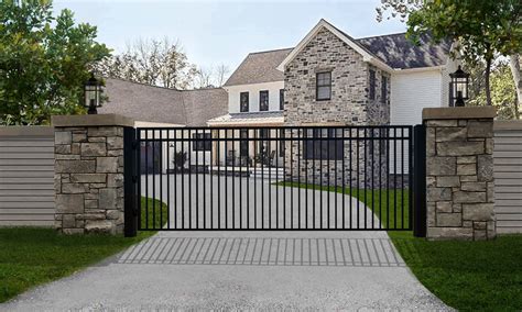 Single Swing Driveway Steel Gate Madrid Style Dmv Gates And Security