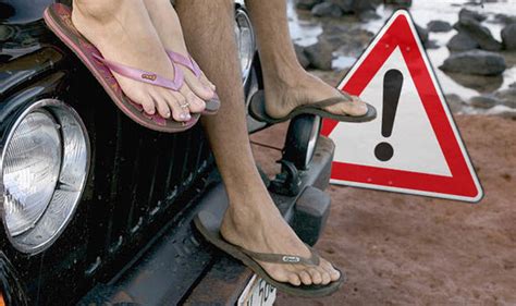 Driving In Flip Flops Can Land You £5000 Fine Nine Penalty Points And