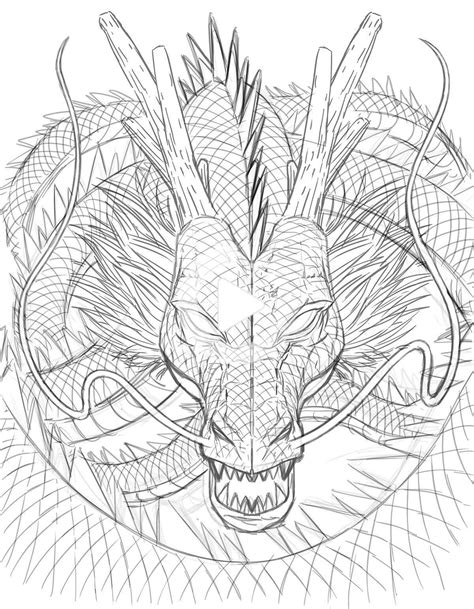 Shenron Dragon Dragon Sketch Dragon Ball Tattoo Japanese Dragon Drawing