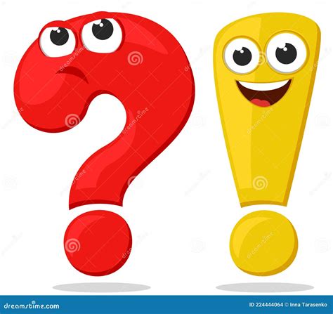 Exclamation And Question Marks With Emoticons On White Stock Illustration Illustration Of